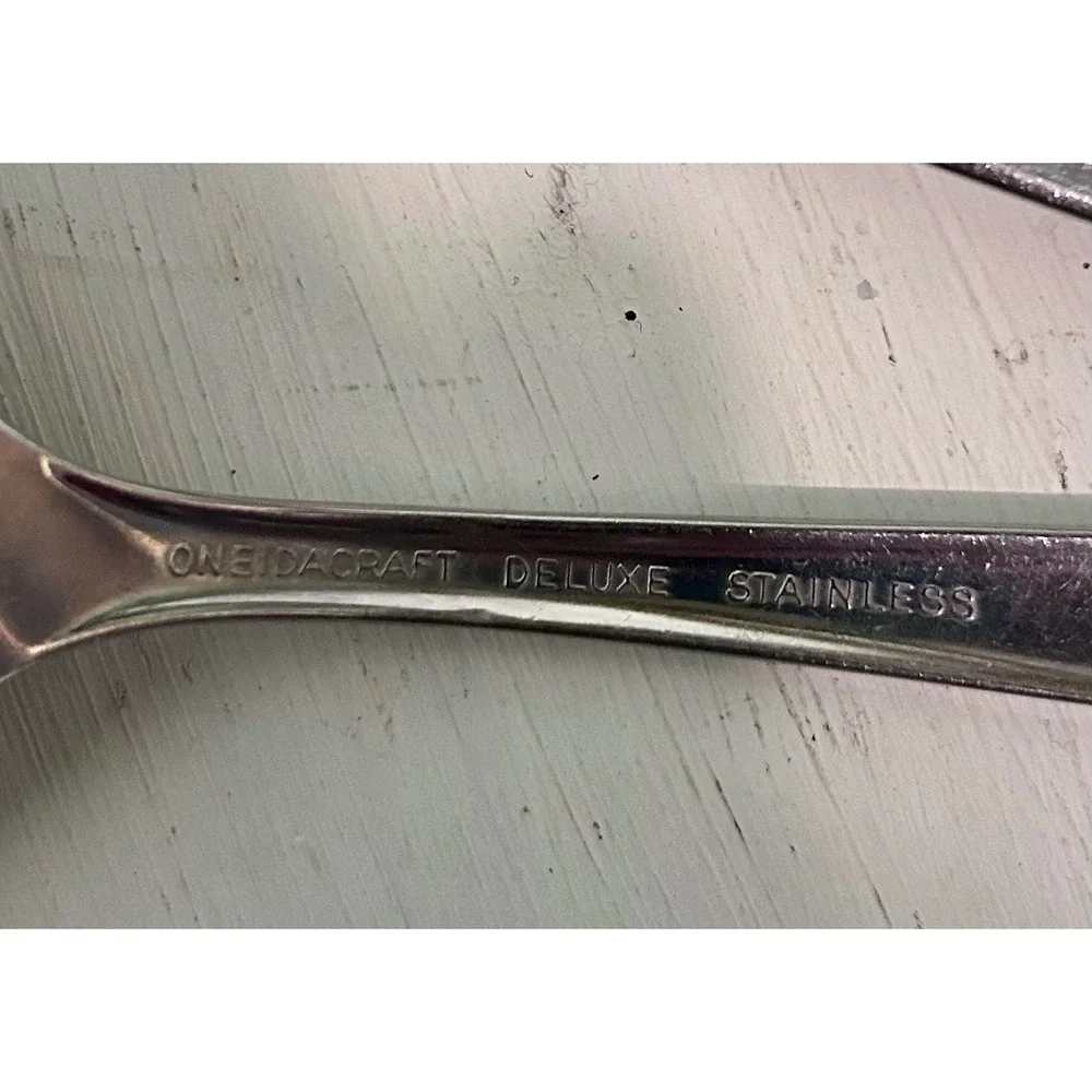 Oneidacraft Deluxe Stainless Lasting Rose‎ Flatware Set 15 Pieces Spoons Forks